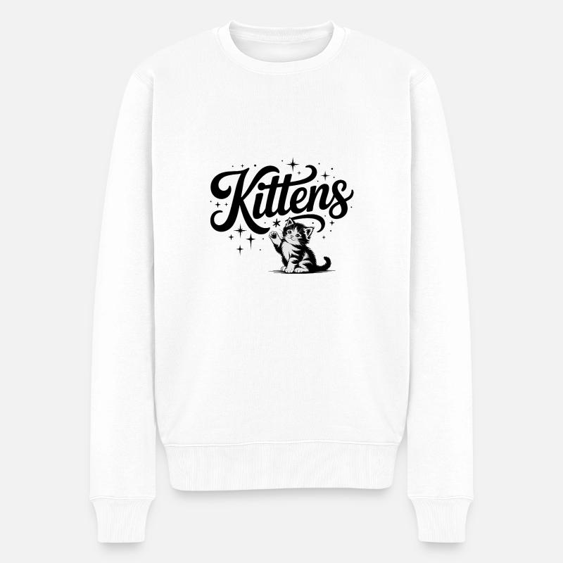 Chatons - Cute Pet Cat Design - Pull Premium bio Homme - blanc