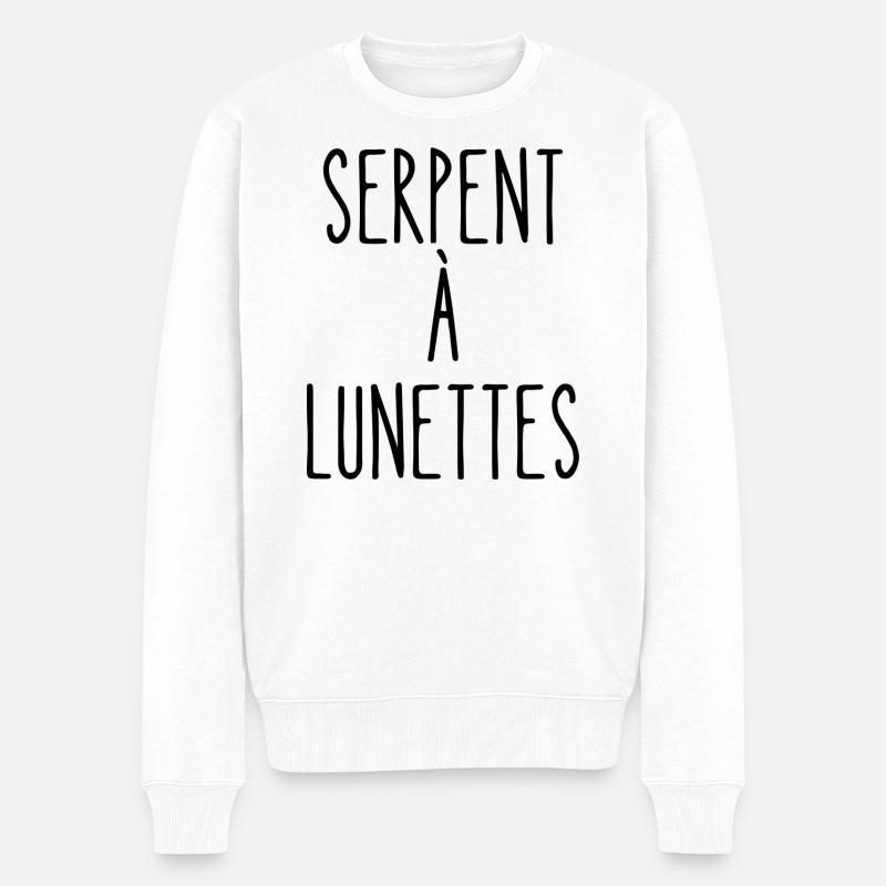 serpent à lunettes - Pull Premium bio Homme - blanc