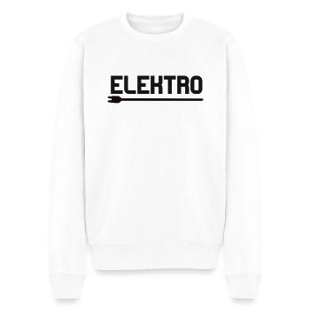 Elektro Logo zum Shop - Männer Premium Bio Pullover - Weiß - Vorne - Thijin (182cm)