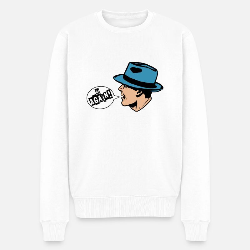 Lennart - Hallo Wieder - Männer Premium Bio Pullover - Weiß