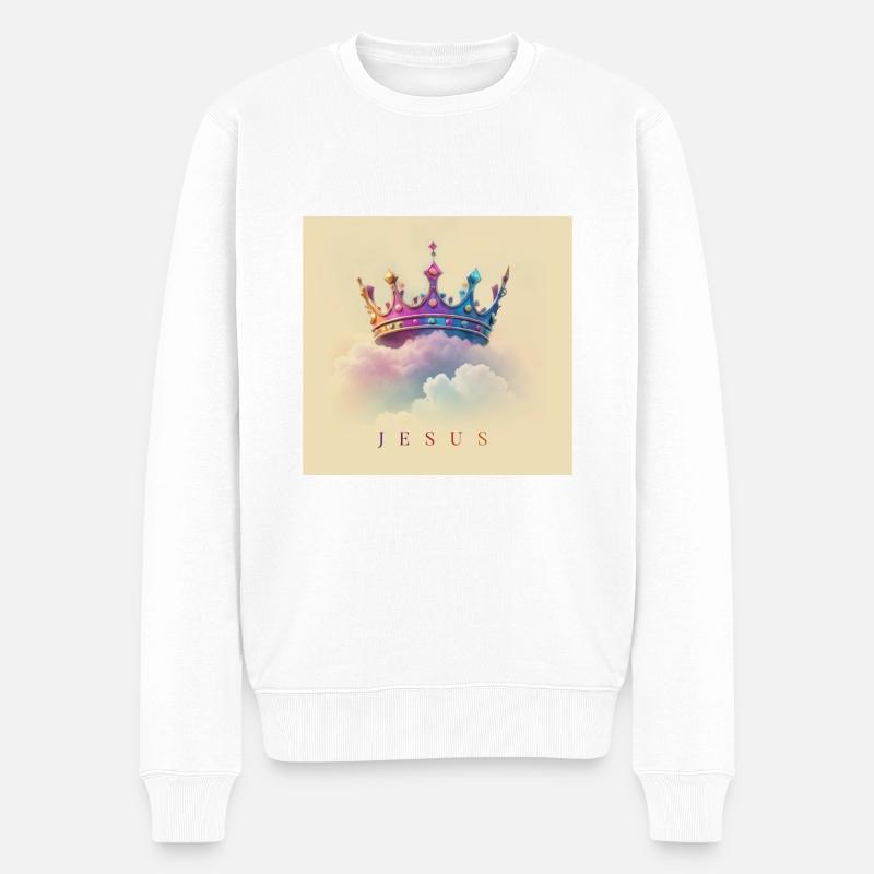Royaume de Jésus - Pull Premium bio Homme - blanc