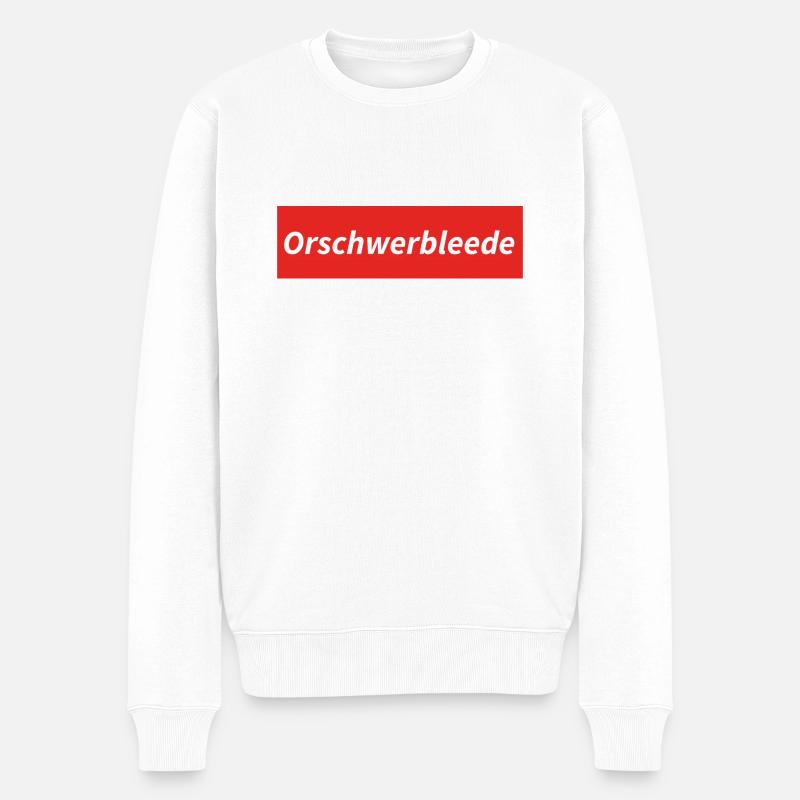 Orschwerbleede - Männer Premium Bio Pullover - Weiß