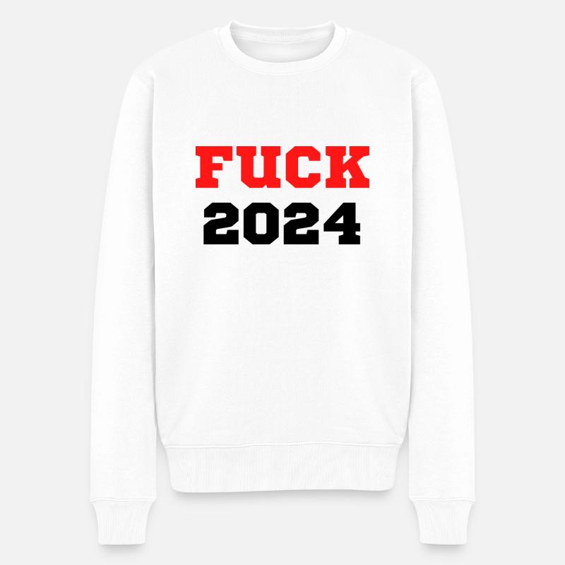 Scheiß 2024 - Männer Premium Bio Pullover - Weiß