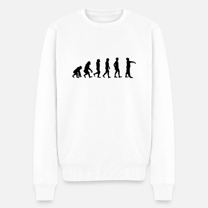 Evolution Zombie - Pull Premium bio Homme - blanc