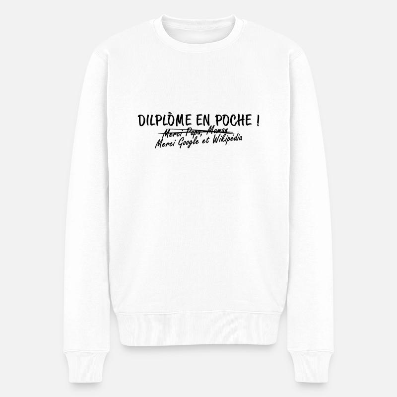 Diplôme en poche - Pull Premium bio Homme - blanc