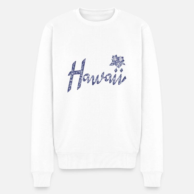 Hawaï - Pull Premium bio Homme - blanc