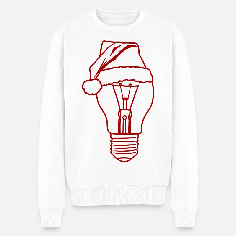 Lumière de Noël - Pull Premium bio Homme - blanc