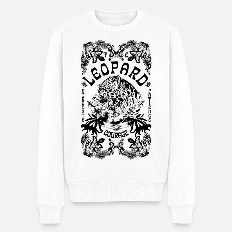 LE LÉOPARD - Pull Premium bio Homme - blanc
