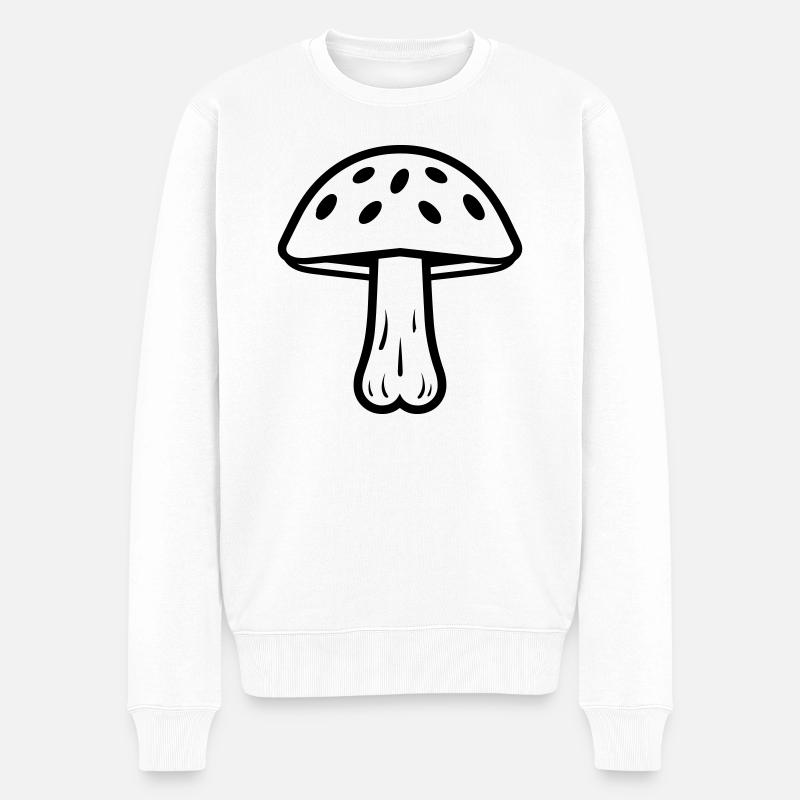 Pilz - Männer Premium Bio Pullover - Weiß