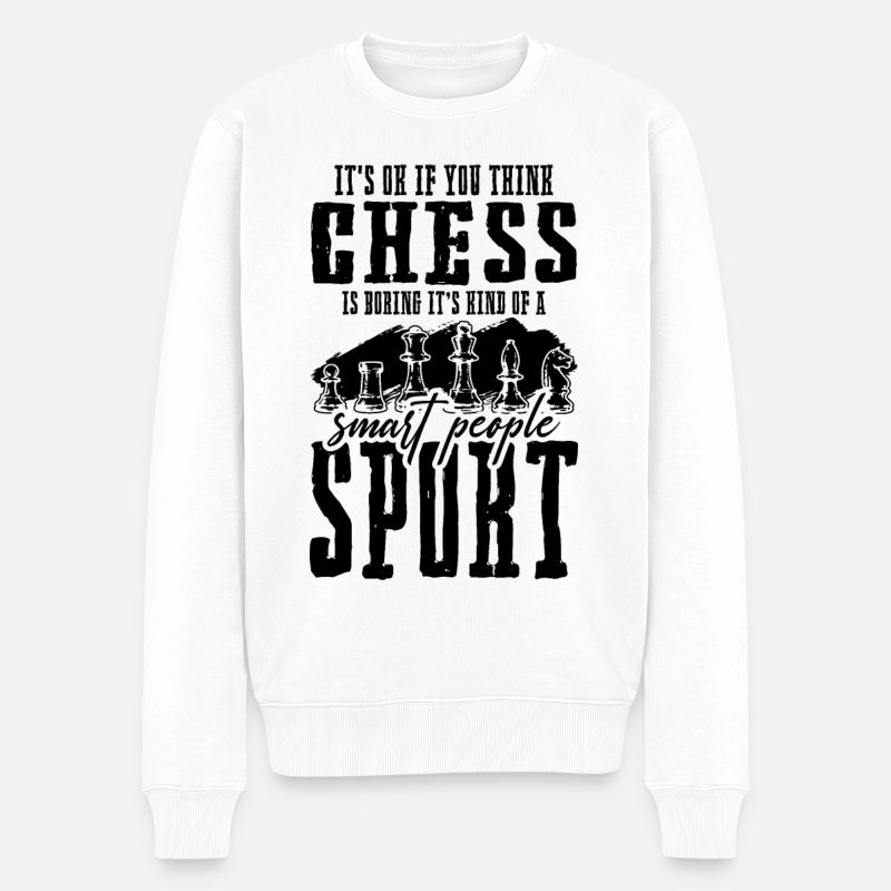 jeu d’échecs sport - Pull Premium bio Homme - blanc