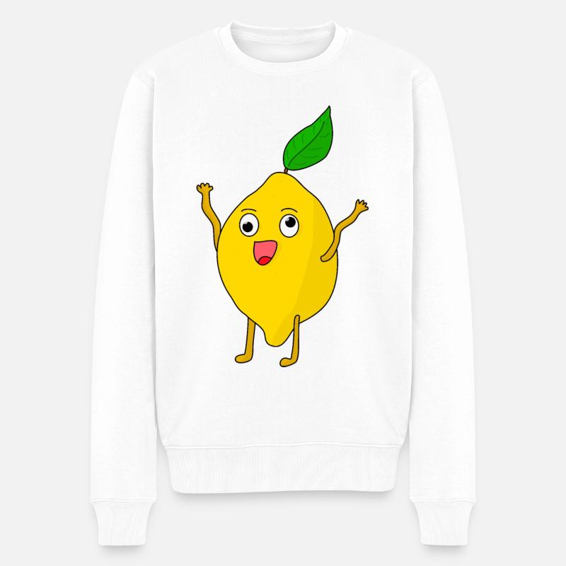 Yeux de boules citron - Pull Premium bio Homme - blanc