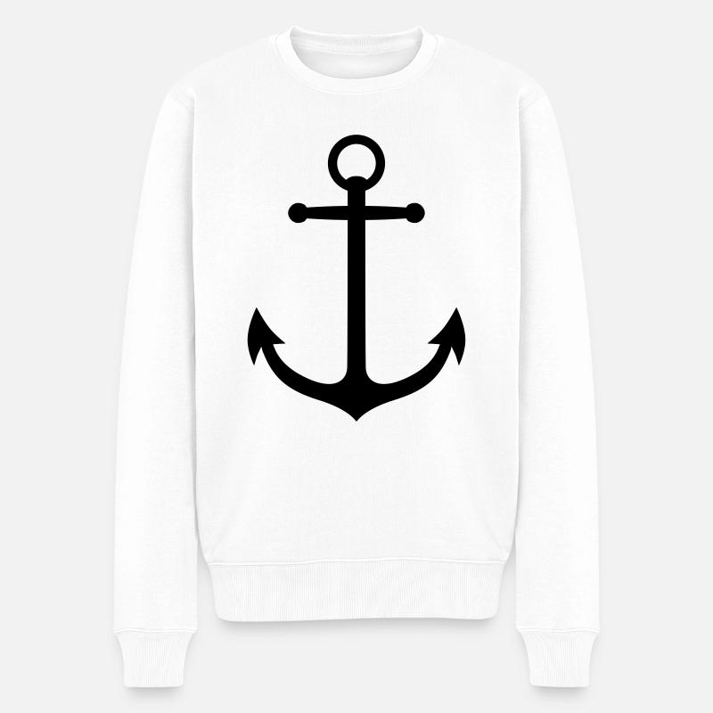 anchor ancre - Pull Premium bio Homme - blanc