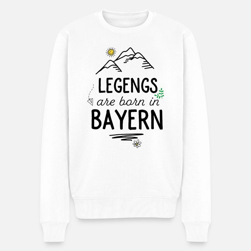 Lustige Geschenke für echte Bayern - Männer Premium Bio Pullover - Weiß
