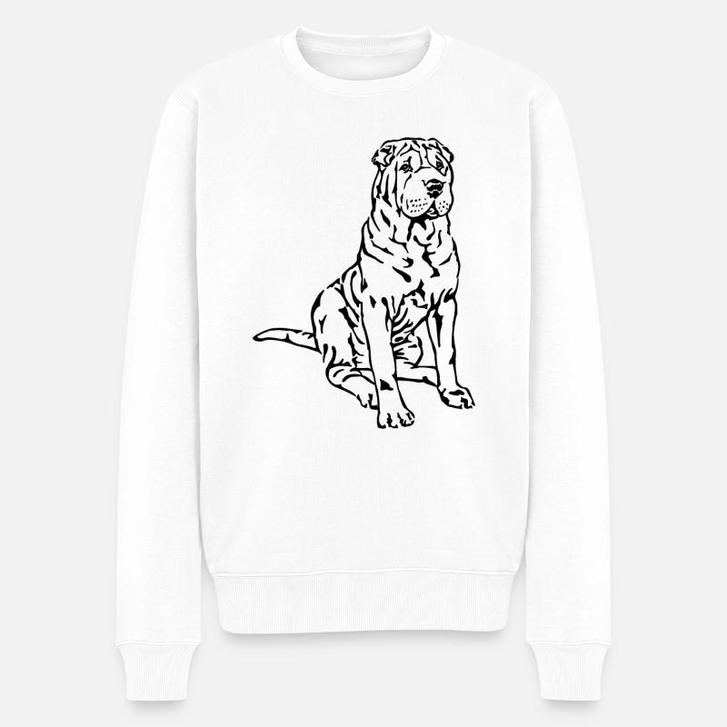 Shar-Pei - Pull Premium bio Homme - blanc