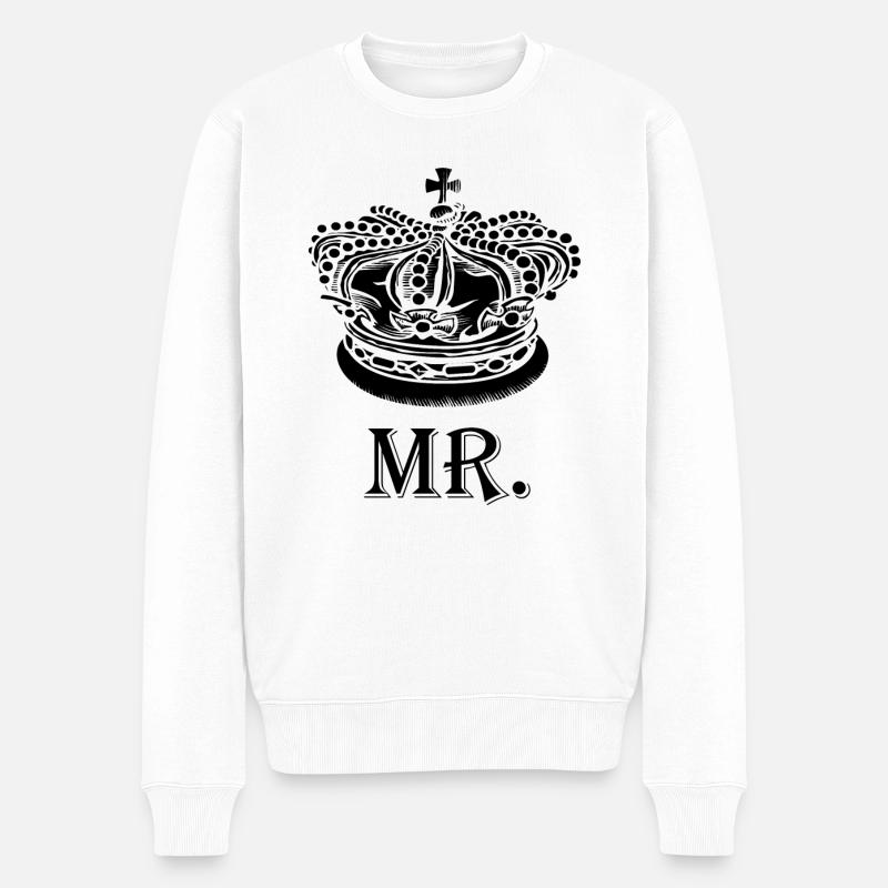Mr Noir - Pull Premium bio Homme - blanc