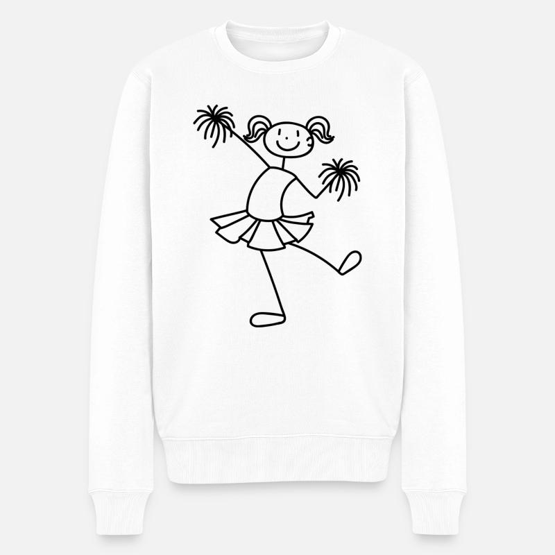 Cheerleader - Männer Premium Bio Pullover - Weiß