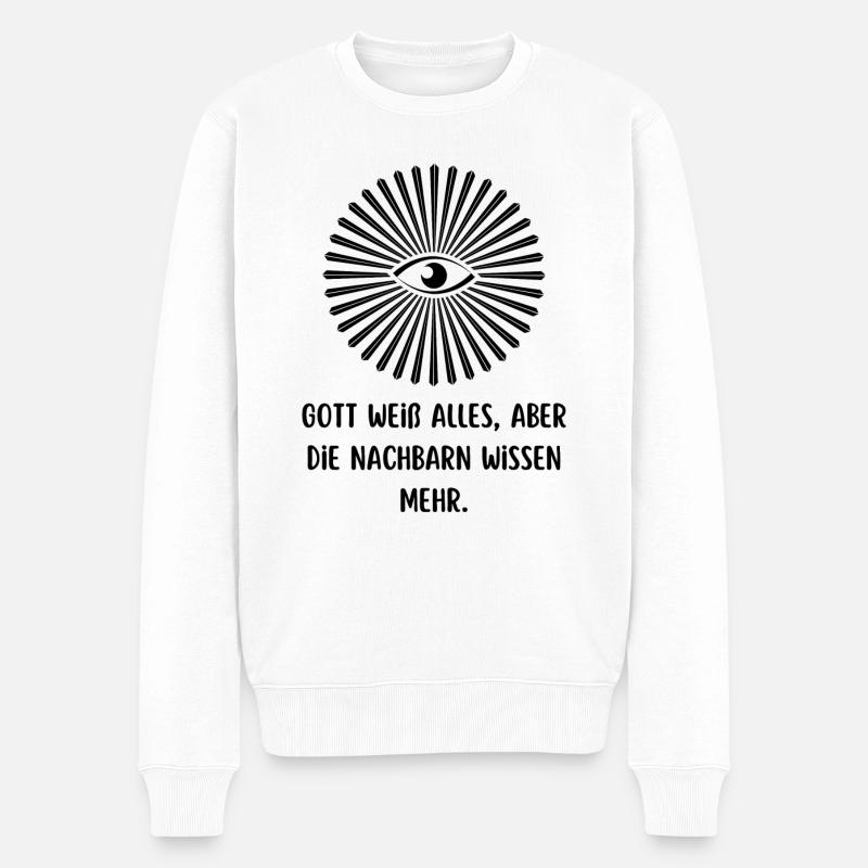 Nachbarn - Männer Premium Bio Pullover - Weiß