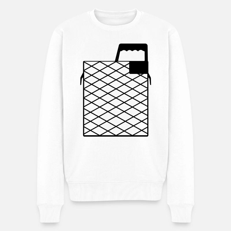 Grille de peintre / grille de racleur - Pull Premium bio Homme - blanc