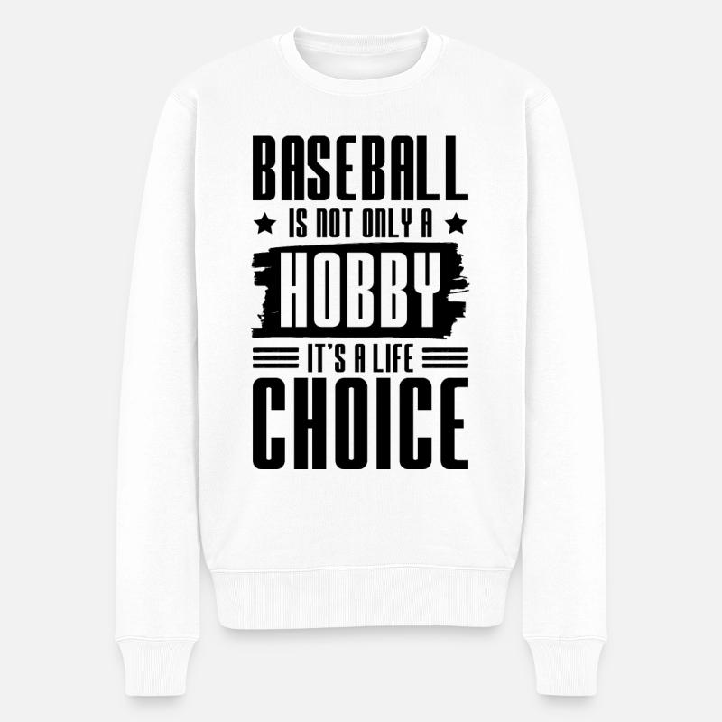 Passe-temps de baseball - Pull Premium bio Homme - blanc