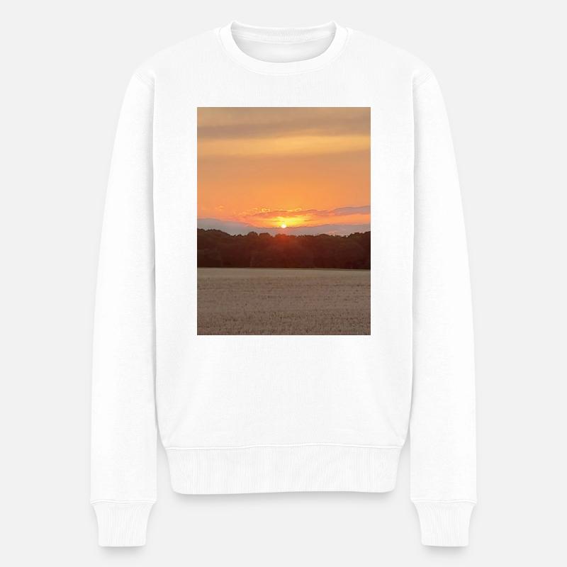 Sunset - Männer Premium Bio Pullover - Weiß