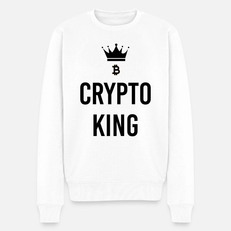 Bitcoin Trading Crypto Aktien - Männer Premium Bio Pullover - Weiß