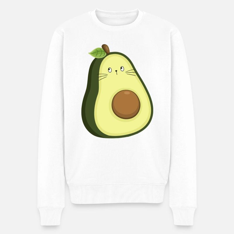 Chat avocat - Pull Premium bio Homme - blanc
