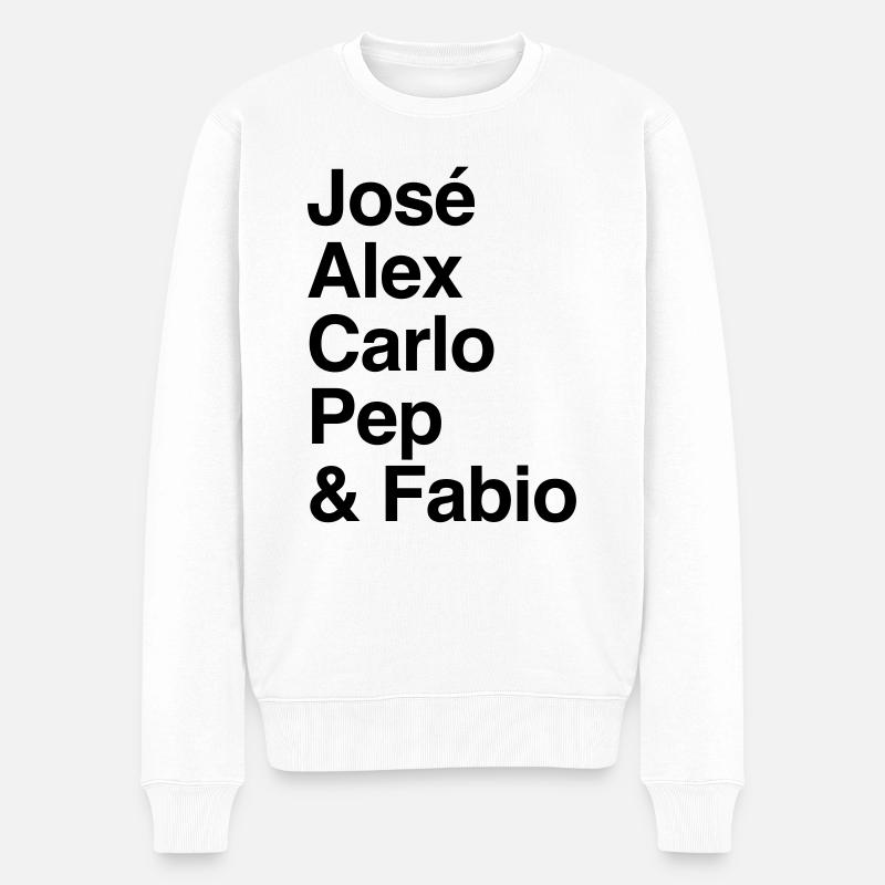 Fuß - Männer Premium Bio Pullover - Weiß