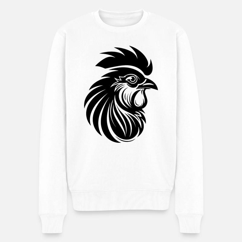 Poulet Poulailler Volaille Coq Ferme - Pull Premium bio Homme - blanc