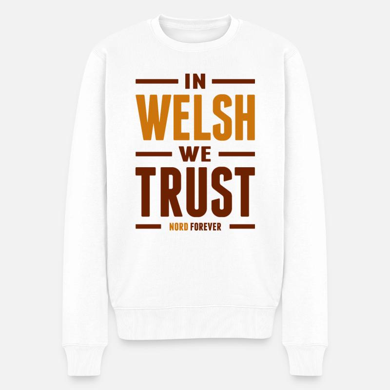 In Welsh we trust - Pull Premium bio Homme - blanc