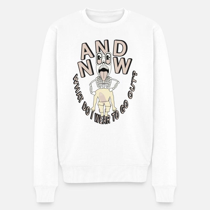UND JETZT - Männer Premium Bio Pullover - Weiß