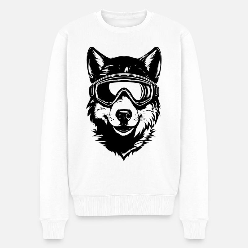 Loup de ski - Pull Premium bio Homme - blanc