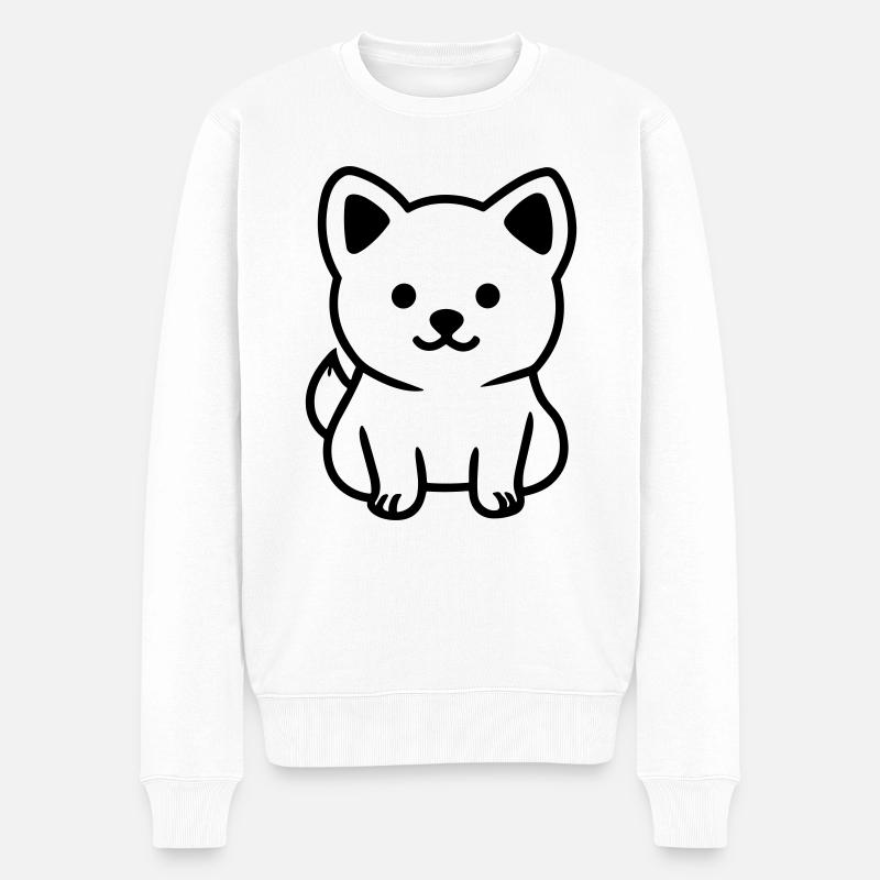Chien - Pull Premium bio Homme - blanc