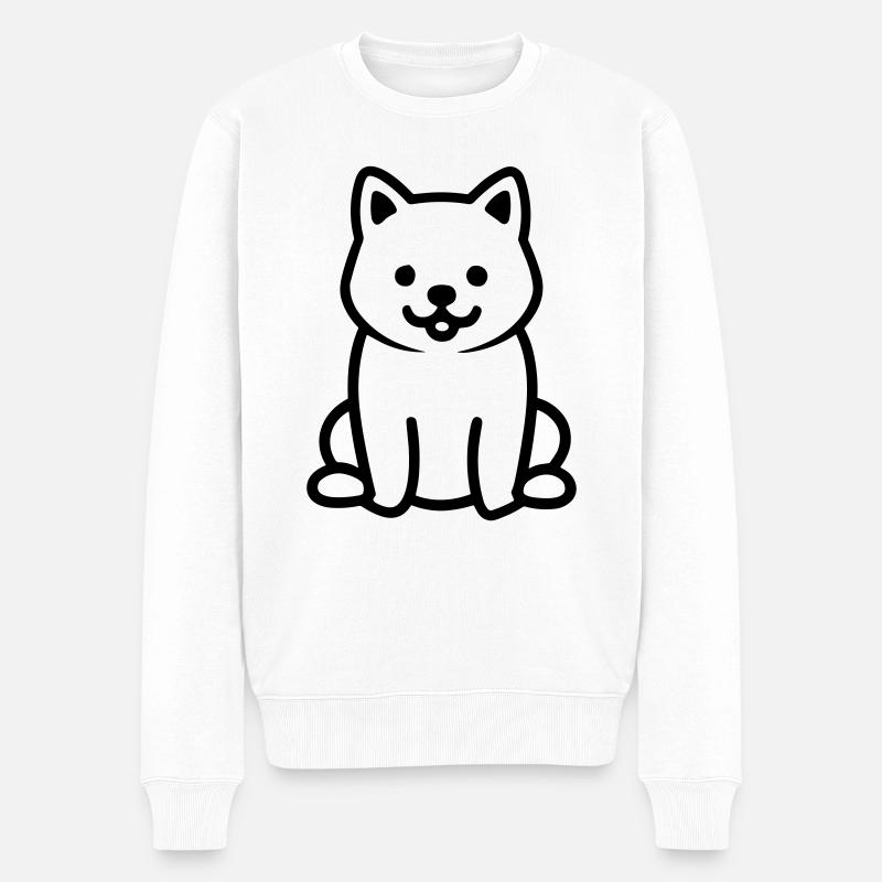 Chien - Pull Premium bio Homme - blanc