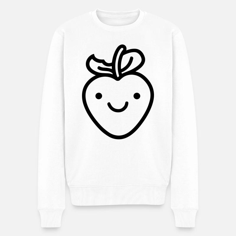 fraise - Pull Premium bio Homme - blanc