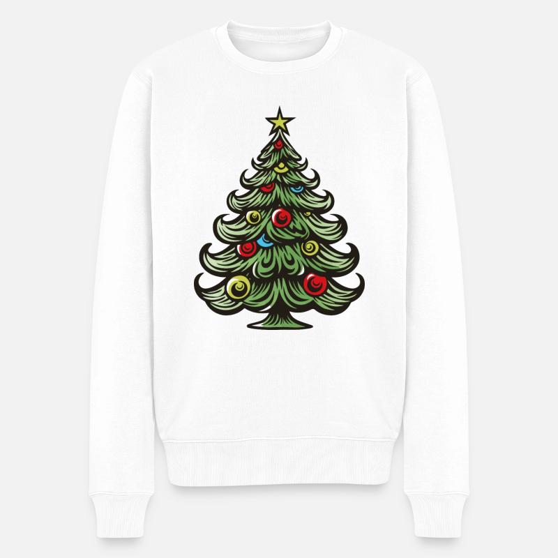 Arbre de Noël - Pull Premium bio Homme - blanc