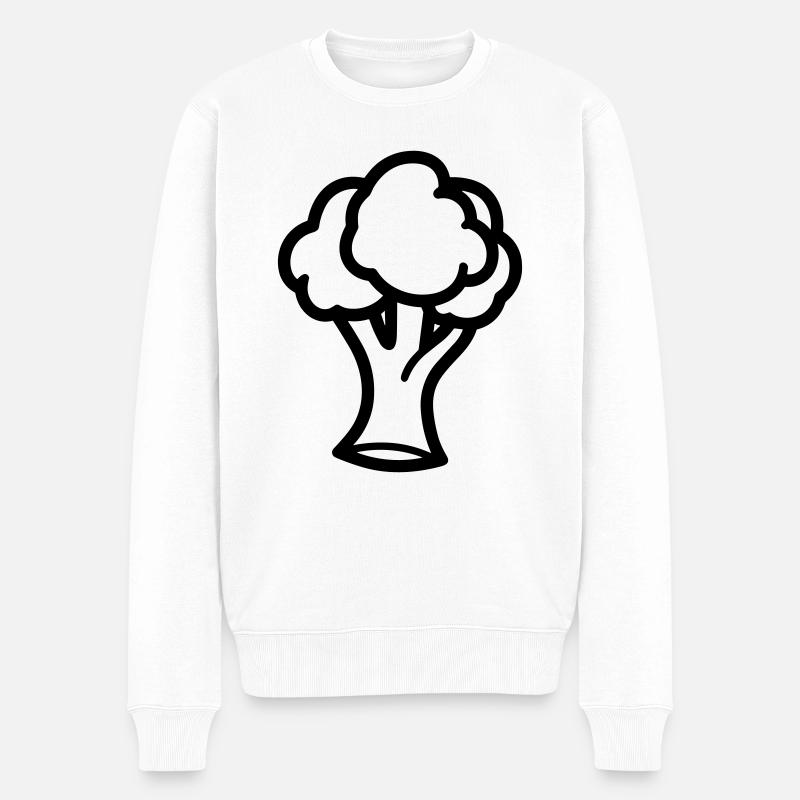 Brokkoli - Männer Premium Bio Pullover - Weiß