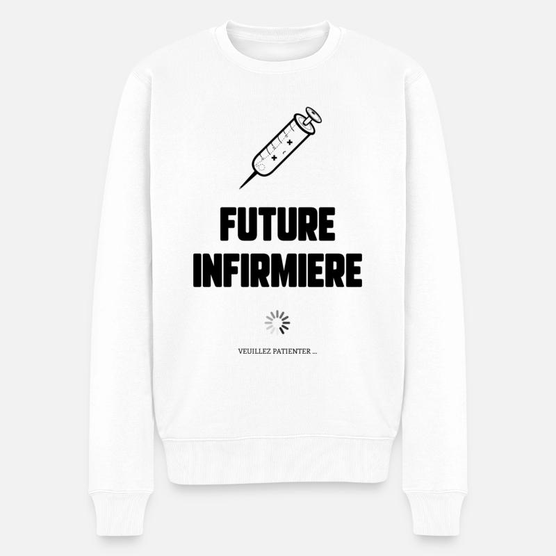 Future infirmière - Pull Premium bio Homme - blanc