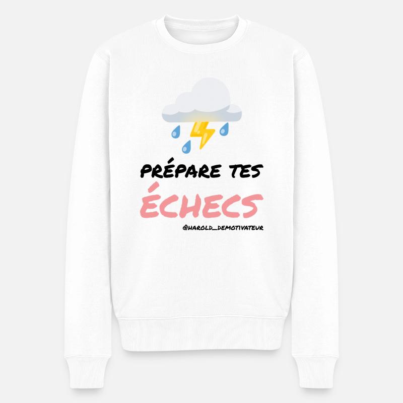 Prépare tes échecs - Pull Premium bio Homme - blanc
