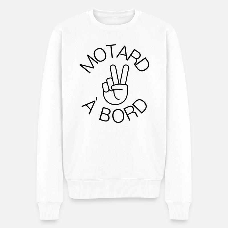 Motard à bord - Pull Premium bio Homme - blanc