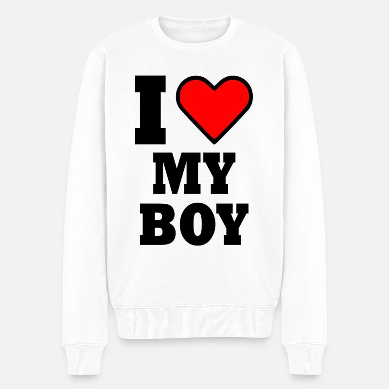 I love my boy - Pull Premium bio Homme - blanc