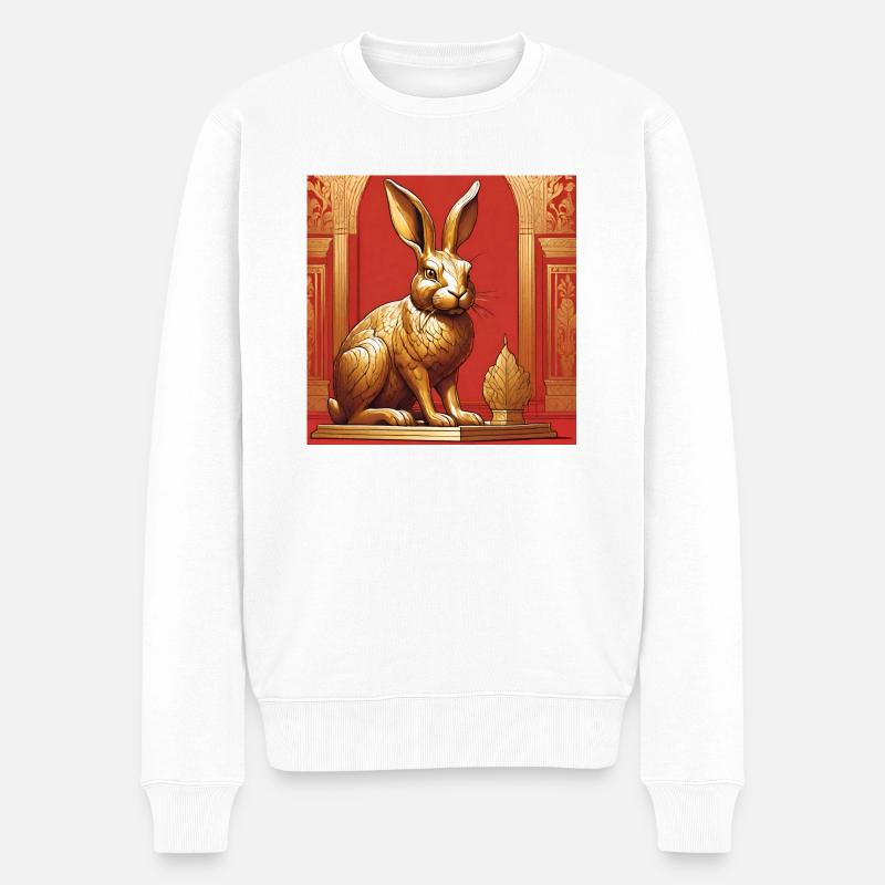 Lapin d’or - Pull Premium bio Homme - blanc