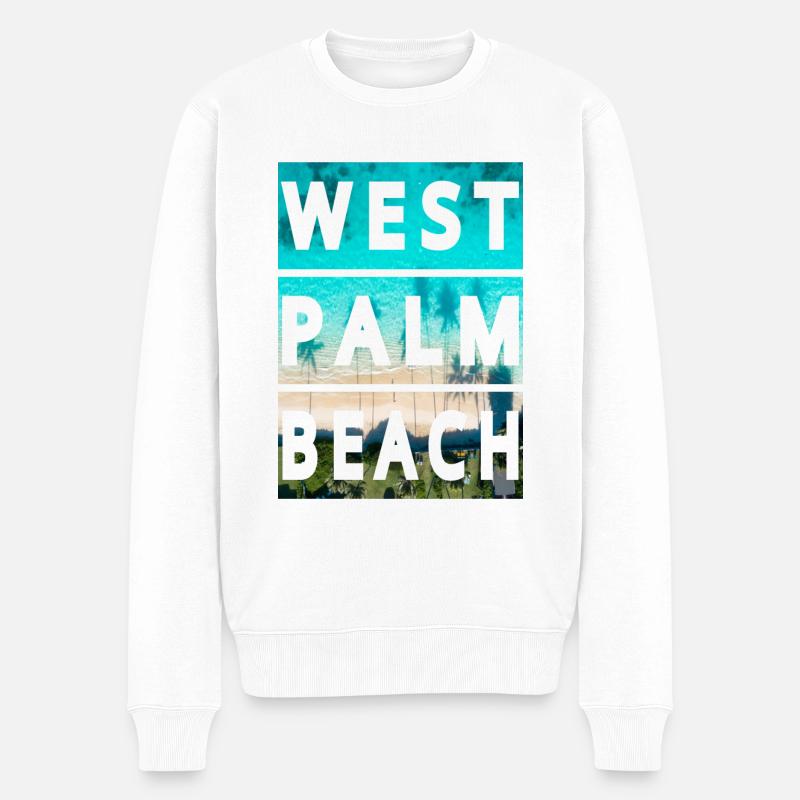 West Palm Beach - Männer Premium Bio Pullover - Weiß