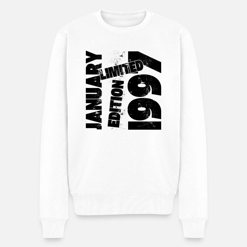 JANUAR 1997 LIMITIERTE AUFLAGE - Männer Premium Bio Pullover - Weiß