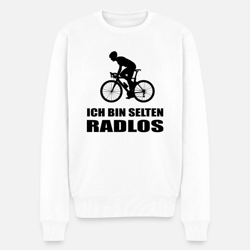 Fahrrad - Männer Premium Bio Pullover - Weiß