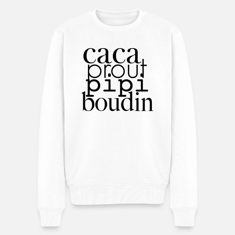 caca prout pipi boudin - Pull Premium bio Homme - blanc