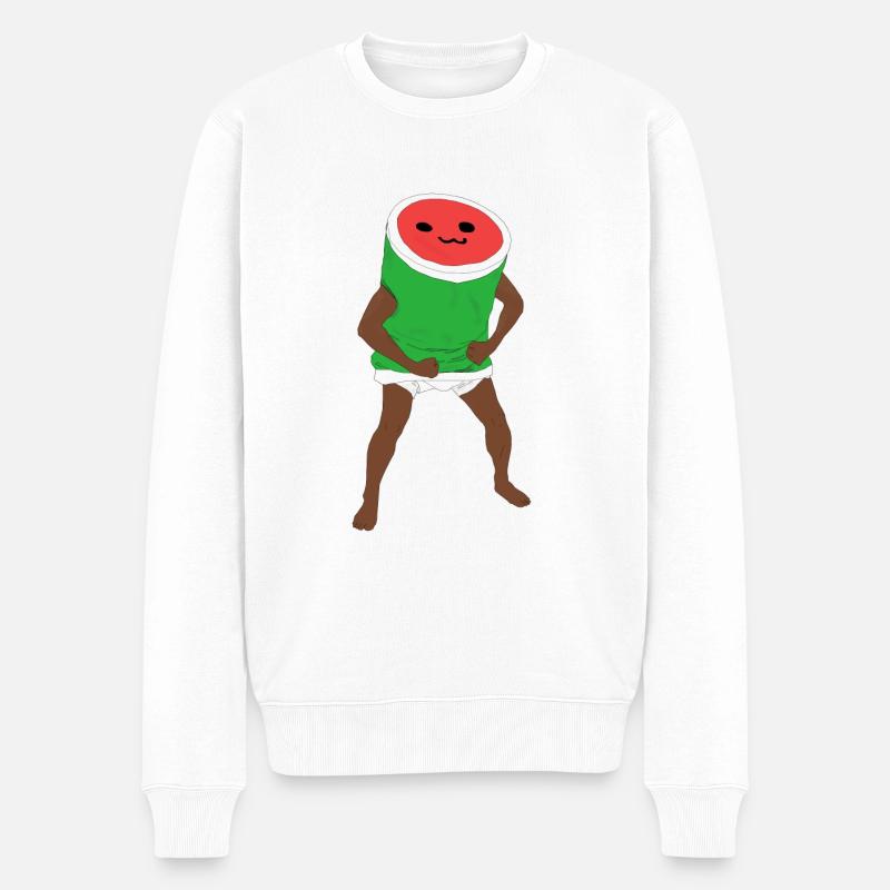 homme pastèque - Pull Premium bio Homme - blanc