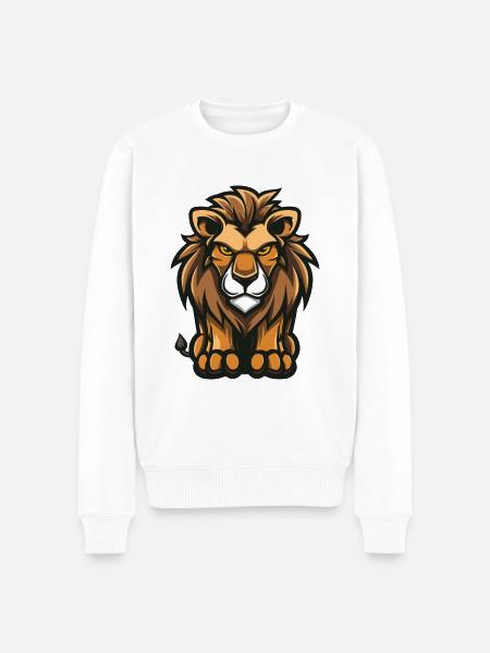 Lion Comic - Men's Premium Organic Jumper - white