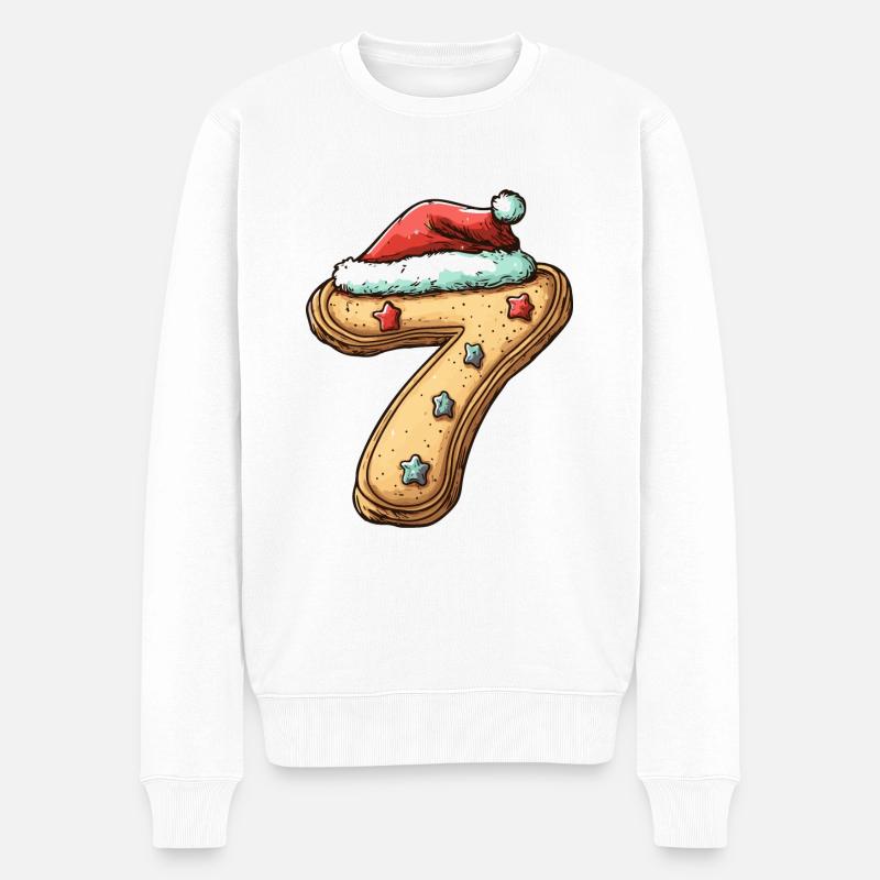 7 Numéro Noël - Pull Premium bio Homme - blanc
