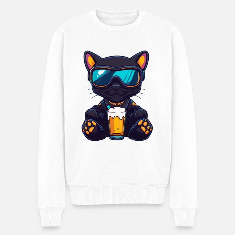 Bière de ski Panther - Pull Premium bio Homme - blanc