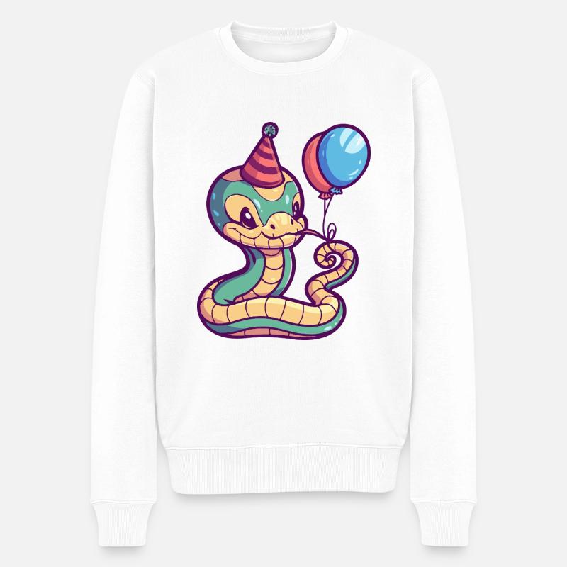 Serpent Cobra Anniversaire Bébé - Pull Premium bio Homme - blanc